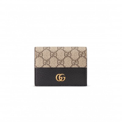 GUCCI GG MARMONT BI-COLOUR CARD CASE WALLET ‎65861017WAG1283 (11*8.5*3cm)